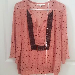 Black Rainn 3/4 Sleeve Blouse